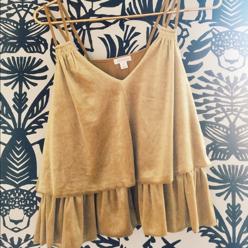 Yellow Velvet top